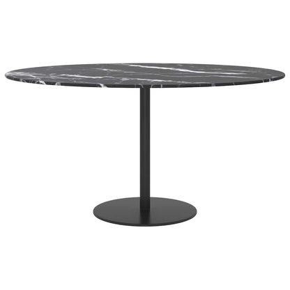 vidaXL Table Top | Black with marble design | Tempered Glass | Medium | Durable 3
