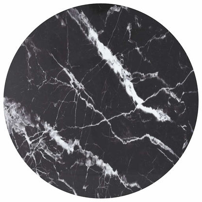 vidaXL Table Top | Black | Tempered glass | 90 cm | Decorative Inlays 1