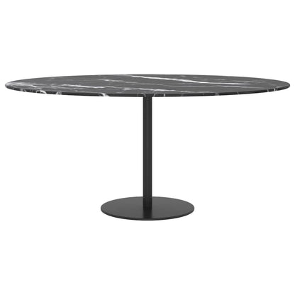 vidaXL Table Top | Black | Tempered glass | 90 cm | Decorative Inlays 3
