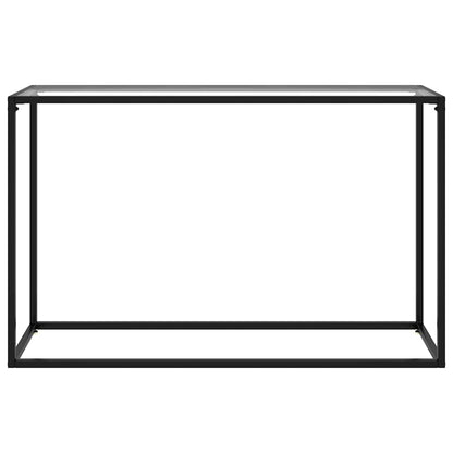 vidaXL Console Table | Transparent, Black | Tempered glass, Powder-coated steel 2