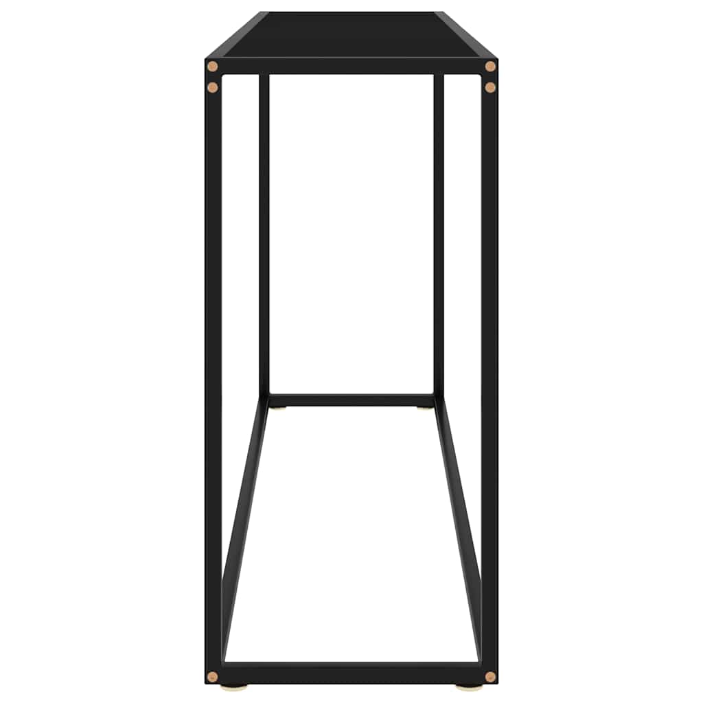 322816 vidaXL Console Table Black 120x35x75 cm Tempered Glass 3