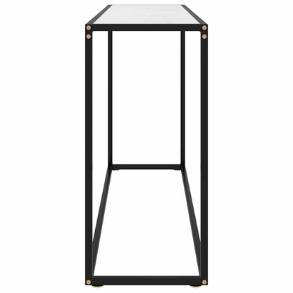 Console Table Tempered Glass without feet White