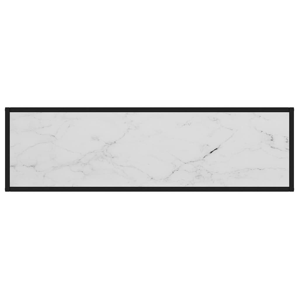 322817 vidaXL Console Table White 120x35x75 cm Tempered Glass 4