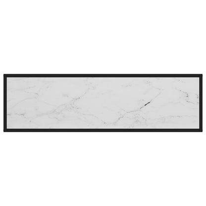 322817 vidaXL Console Table White 120x35x75 cm Tempered Glass 4