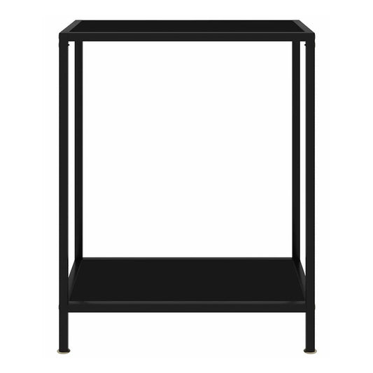 Console Table Tempered Glass with feet Black 60 x 35 x 75 cm