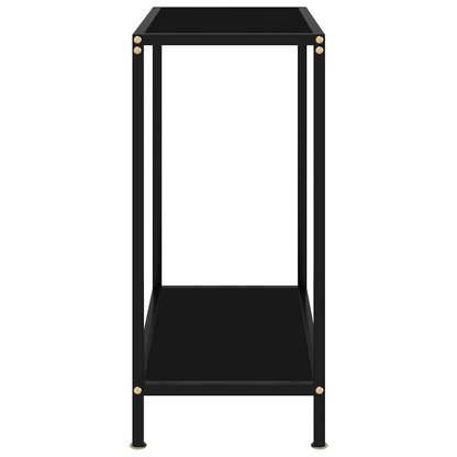 322828 vidaXL Console Table Black 60x35x75 cm Tempered Glass 3