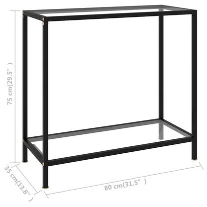 vidaXL Console Table | Transparent and Black 6