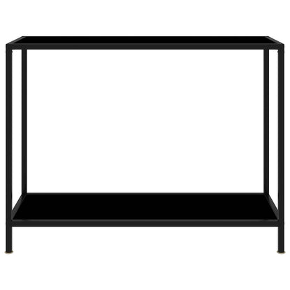 322836 vidaXL Console Table Black 100x35x75 cm Tempered Glass 2