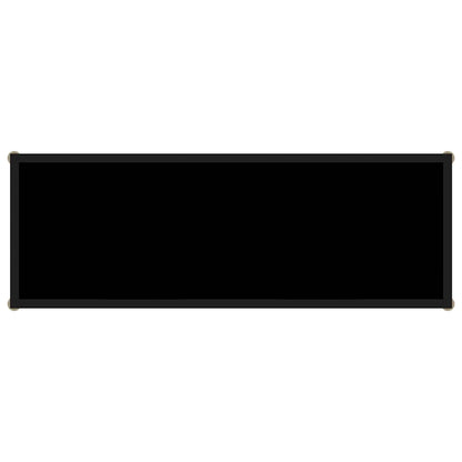 322836 vidaXL Console Table Black 100x35x75 cm Tempered Glass 4