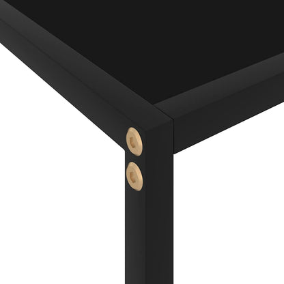 322836 vidaXL Console Table Black 100x35x75 cm Tempered Glass 5