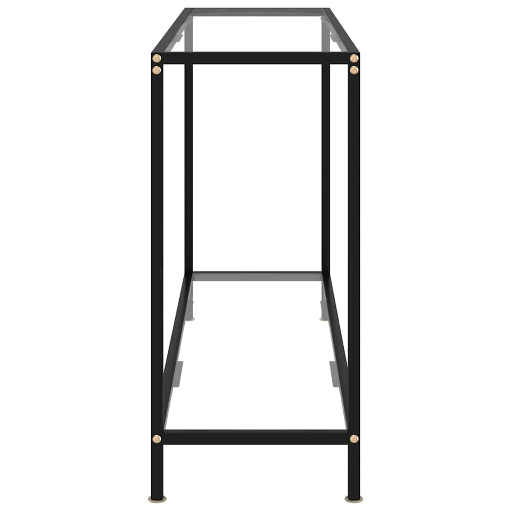 322839 vidaXL Console Table Transparent 120x35x75 cm Tempered Glass 3