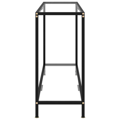 322839 vidaXL Console Table Transparent 120x35x75 cm Tempered Glass 3
