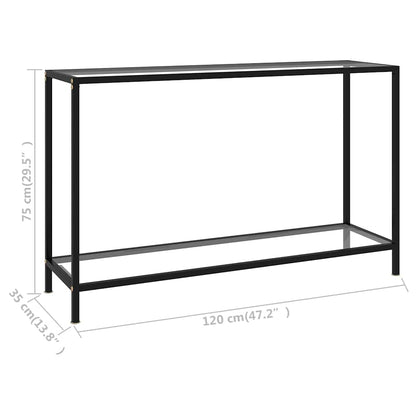 322839 vidaXL Console Table Transparent 120x35x75 cm Tempered Glass 6