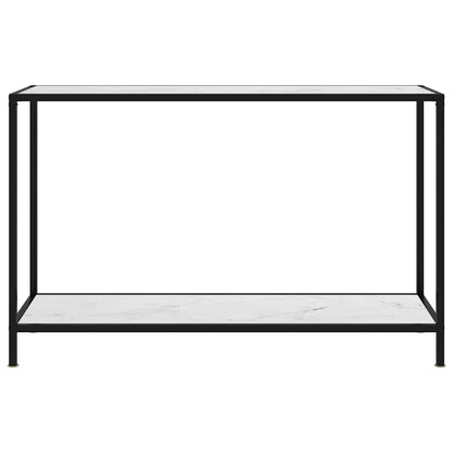 322841 vidaXL Console Table White 120x35x75 cm Tempered Glass 2