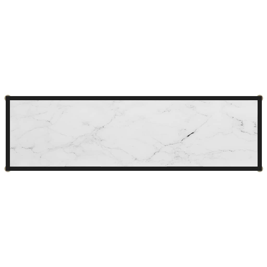 322841 vidaXL Console Table White 120x35x75 cm Tempered Glass 4