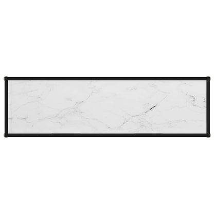 322841 vidaXL Console Table White 120x35x75 cm Tempered Glass 4
