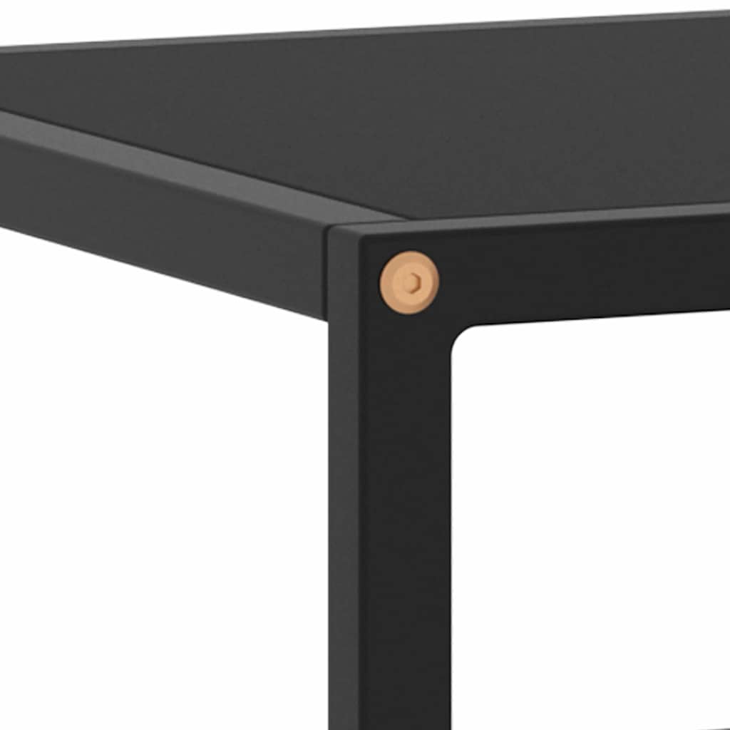 vidaXL TV Cabinet Black with Black Glass 100x40x40 cm 5