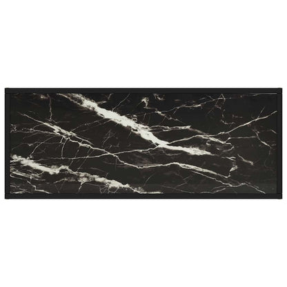 vidaXL Tv Cabinet | Black | Tempered Glass, Powder-Coated Steel | Medium 4