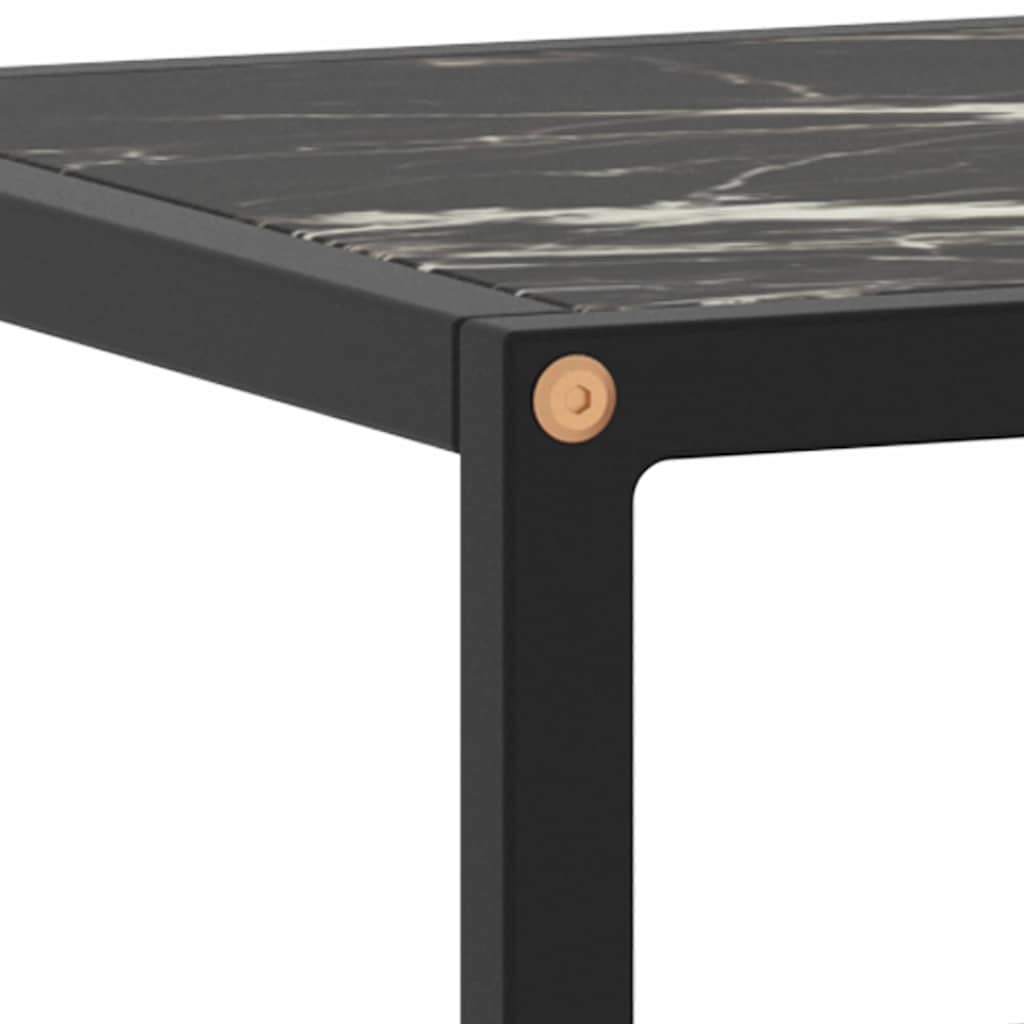vidaXL Tv Cabinet | Black | Tempered Glass, Powder-Coated Steel | Medium 5