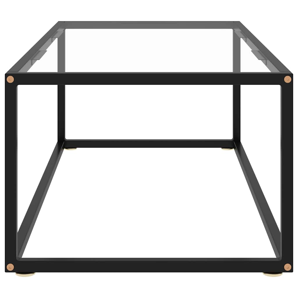 vidaXL Coffee Table | Black and Transparent 3