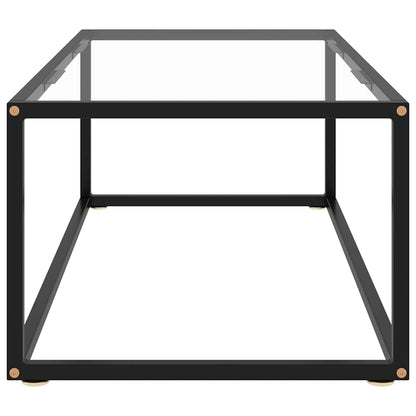 vidaXL Coffee Table | Black and Transparent 3