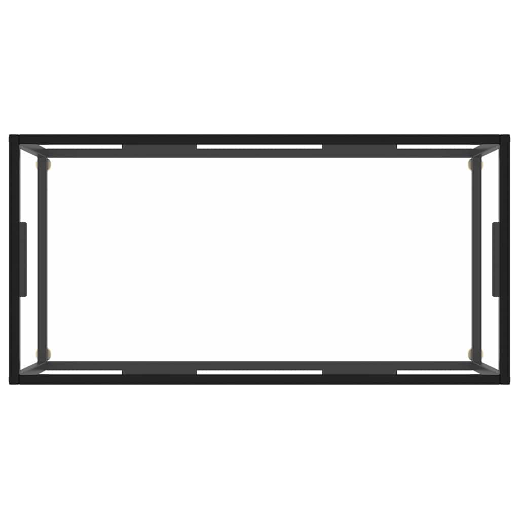vidaXL Coffee Table | Black and Transparent 4