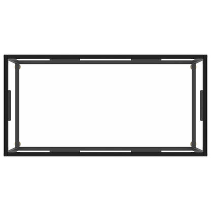 vidaXL Coffee Table | Black and Transparent 4