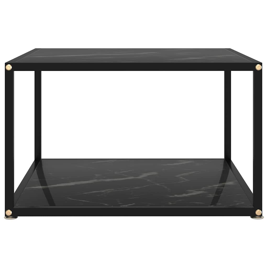 vidaXL Coffee Table | Black | Tempered Glass | 60x60x35 cm | Square 2