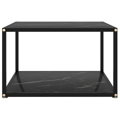 vidaXL Coffee Table | Black | Tempered Glass | 60x60x35 cm | Square 2