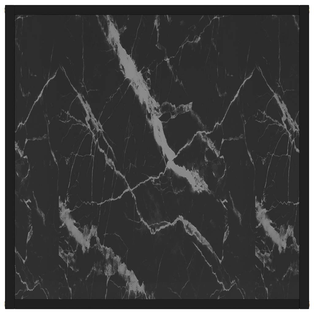 vidaXL Coffee Table | Black | Tempered Glass | 60x60x35 cm | Square 3