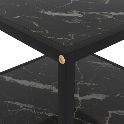 vidaXL Coffee Table | Black | Tempered Glass | 60x60x35 cm | Square 4