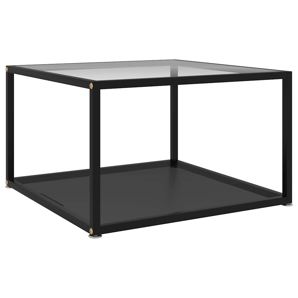 vidaXL Coffee Table | Transparent and Black 1