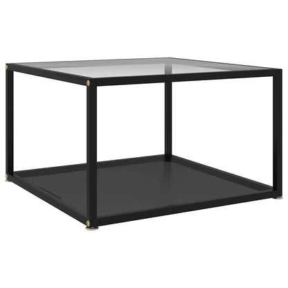 vidaXL Coffee Table | Transparent and Black 1