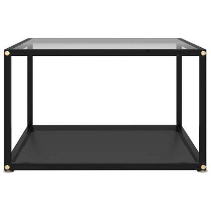 vidaXL Coffee Table | Transparent and Black 2