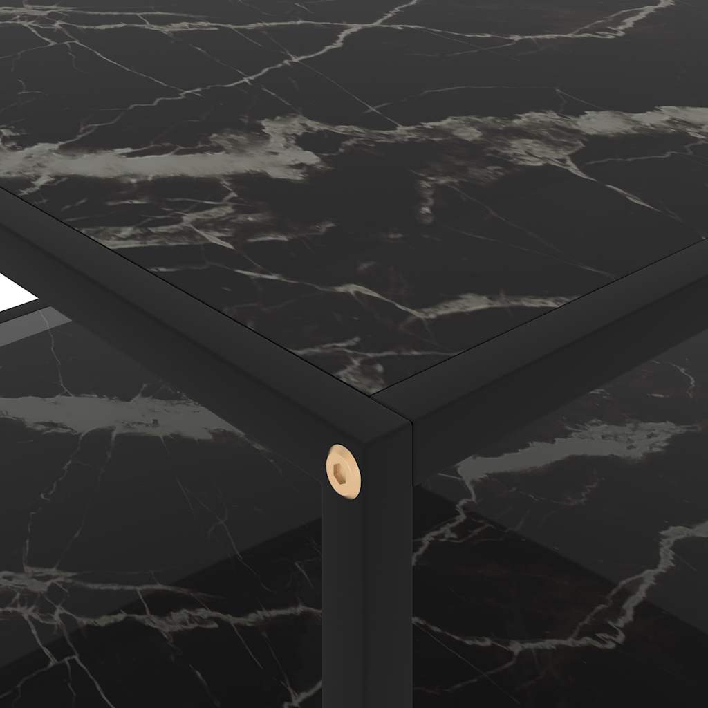 322895 vidaXL Coffee Table Black 80x80x35 cm Tempered Glass 4