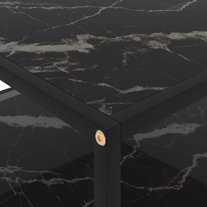 322895 vidaXL Coffee Table Black 80x80x35 cm Tempered Glass 4