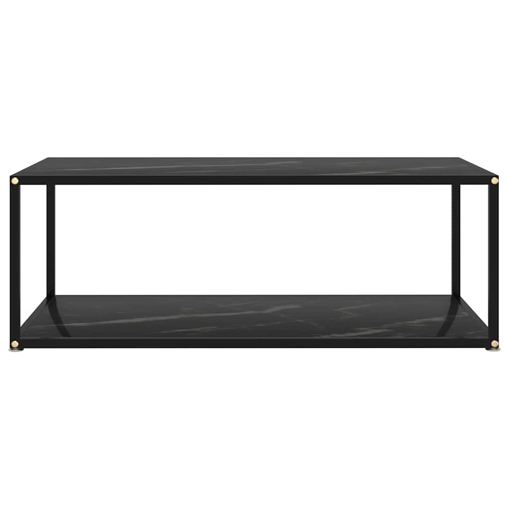 vidaXL Coffee Table | Black | Tempered glass, powder-coated steel | Medium 2