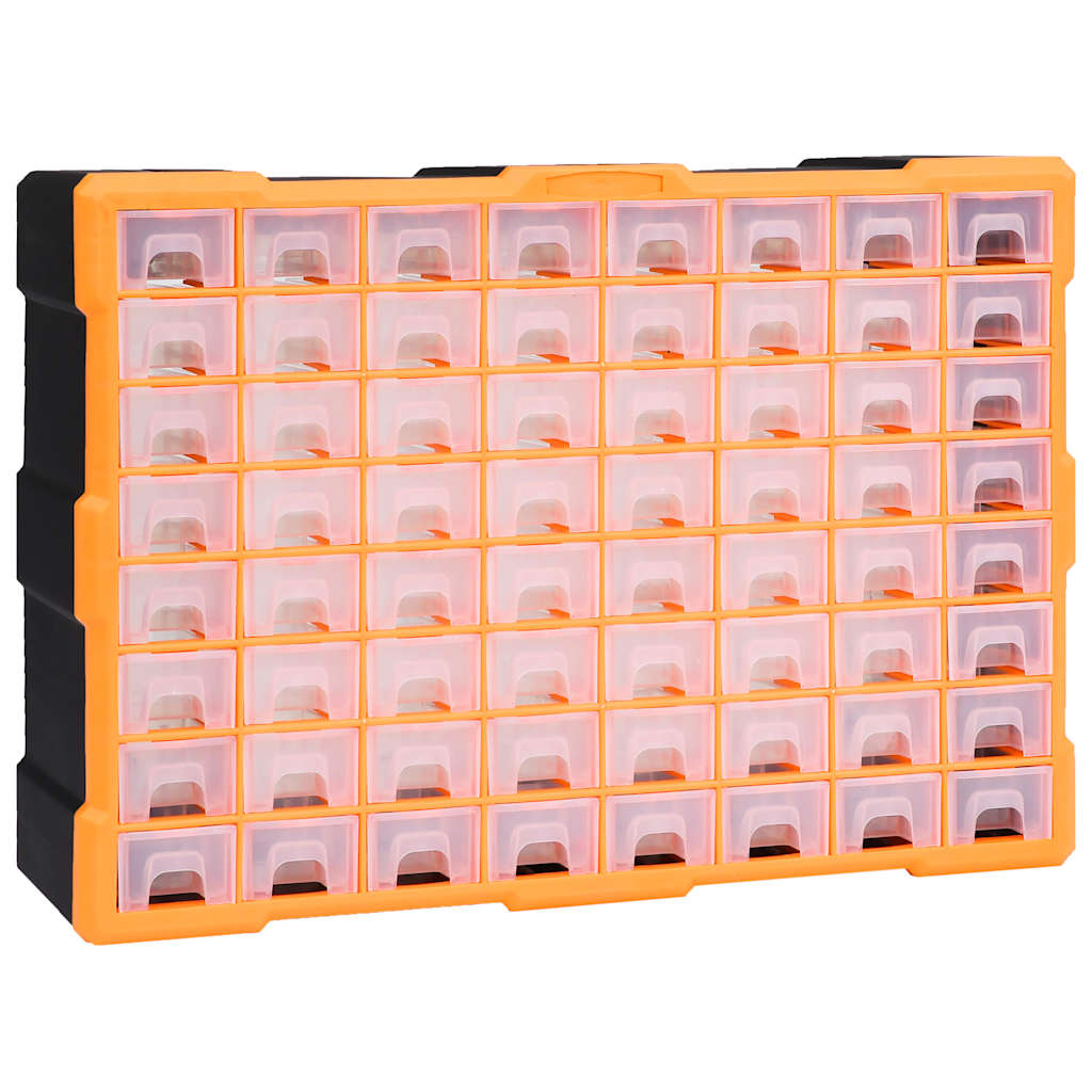 vidaXL Multi-drawer Organiser with 64 Drawers 52x16x37.5 cm 1