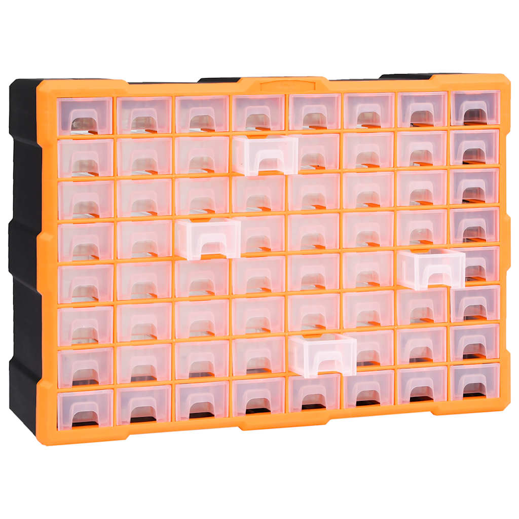 vidaXL Multi-drawer Organiser with 64 Drawers 52x16x37.5 cm 5