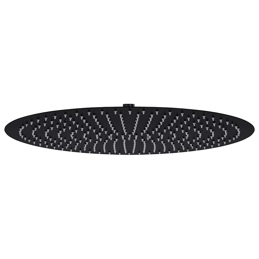 vidaXL Rain Shower Head Stainless Steel 50 cm Round Black 1