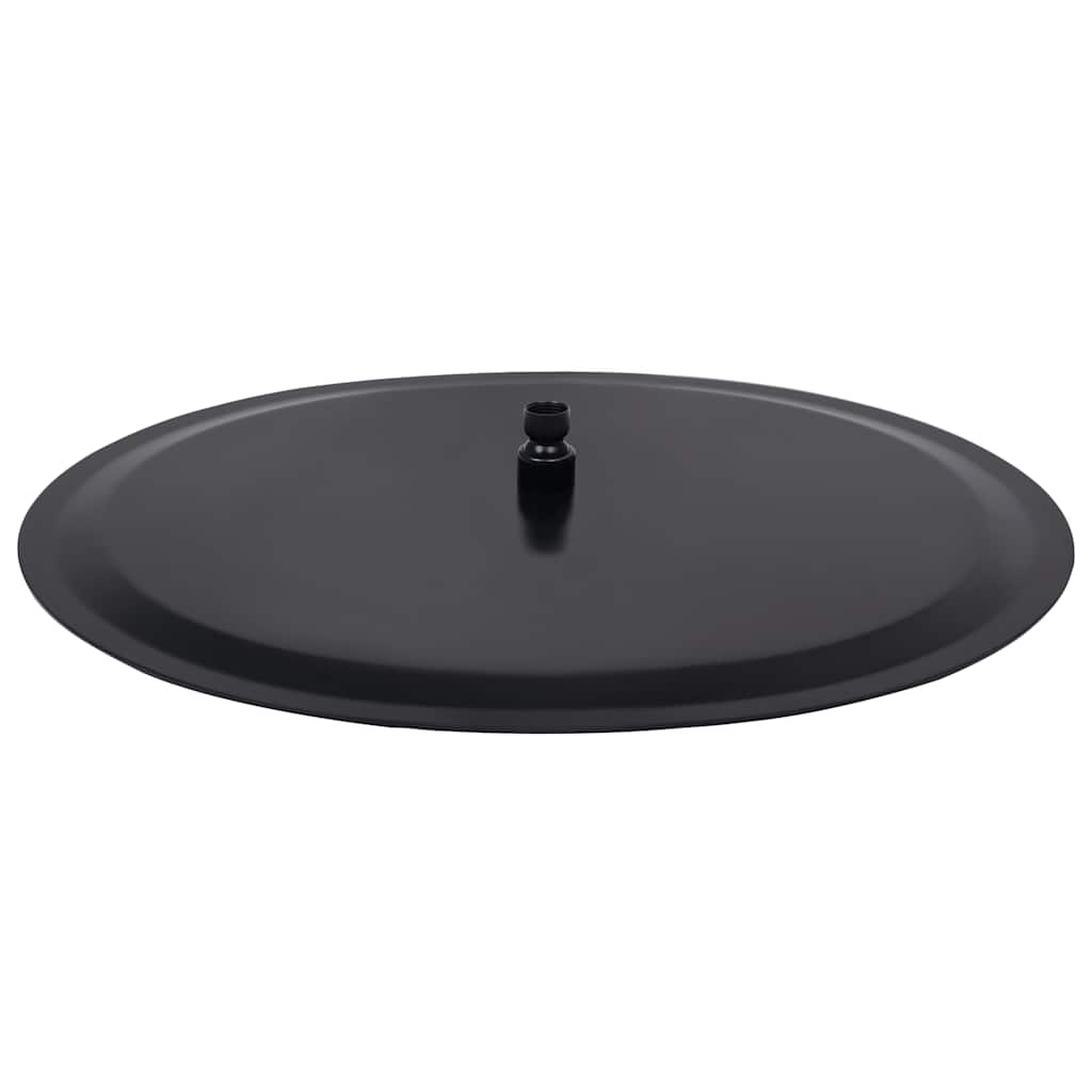 vidaXL Rain Shower Head Stainless Steel 50 cm Round Black 4