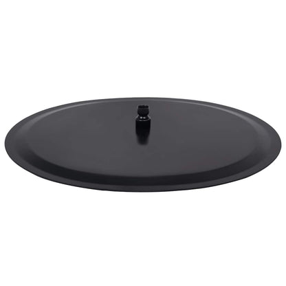 vidaXL Rain Shower Head Stainless Steel 50 cm Round Black 4