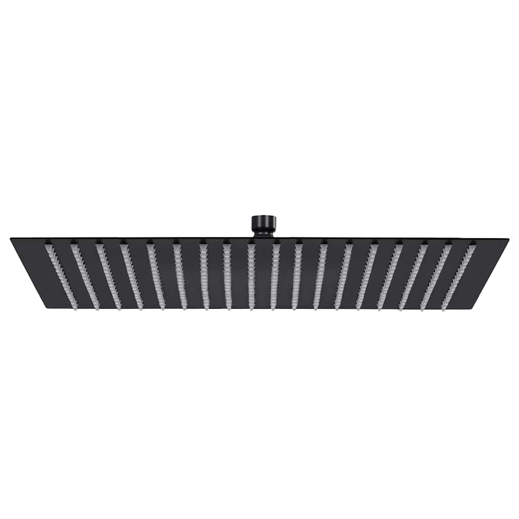 vidaXL Rain Shower Head Stainless Steel 50x50 cm Square Black 1