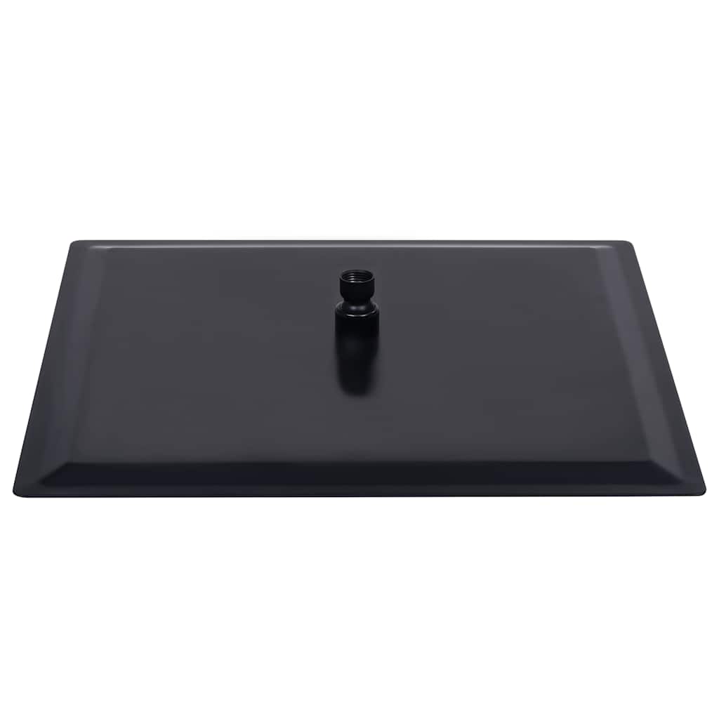 vidaXL Rain Shower Head Stainless Steel 50x50 cm Square Black 4