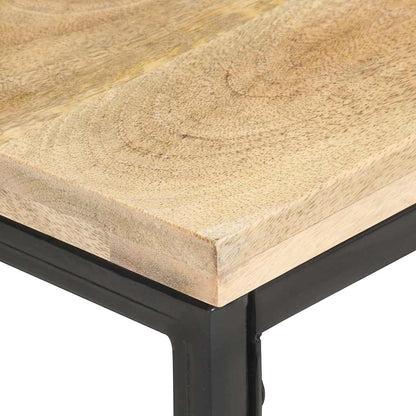 vidaXL Side Table | Natural wood and Black 3