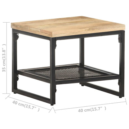vidaXL Side Table | Natural wood and Black 6