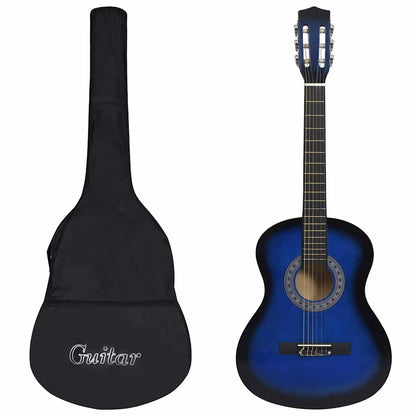 vidaXL Classical Guitar for Beginner with Bag Blue 3/4 36" 1