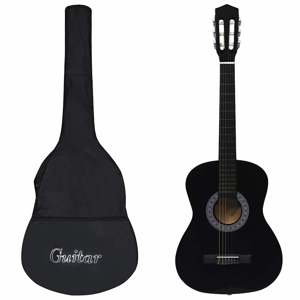 vidaXL Classical Guitar for Beginner with Bag Black 3/4 36" 1