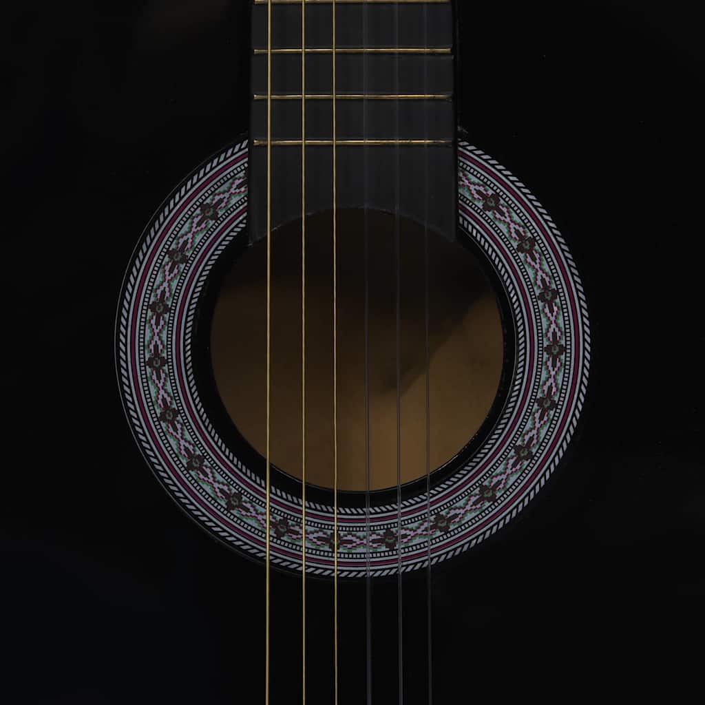 vidaXL Classical Guitar for Beginner with Bag Black 3/4 36" 6
