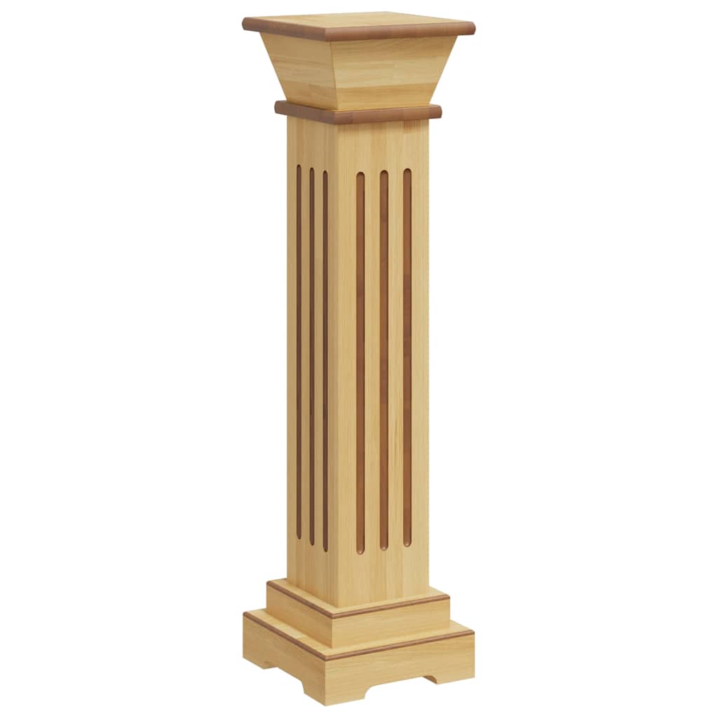 323968 vidaXL Classic Square Pillar Plant Stand Light Wood 17x17x66 cm MDF 2
